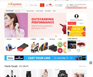 AliExpressのウェブサイト