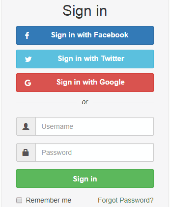 OAuth ログイン画面